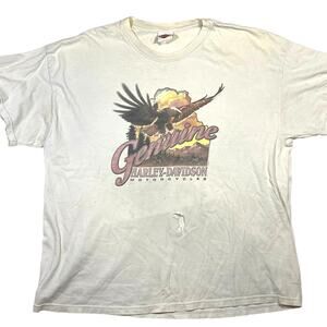 Harley-Davidson Corpus Christi, TX Eagle T-Shirt Double Sided Graphic XXL White